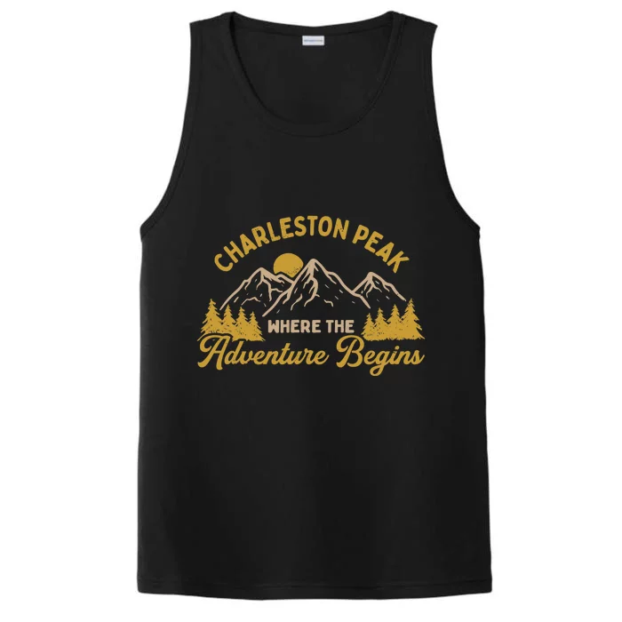 Where The Adventure Begins Charleston Peak Hiking Nevada Performance Tank