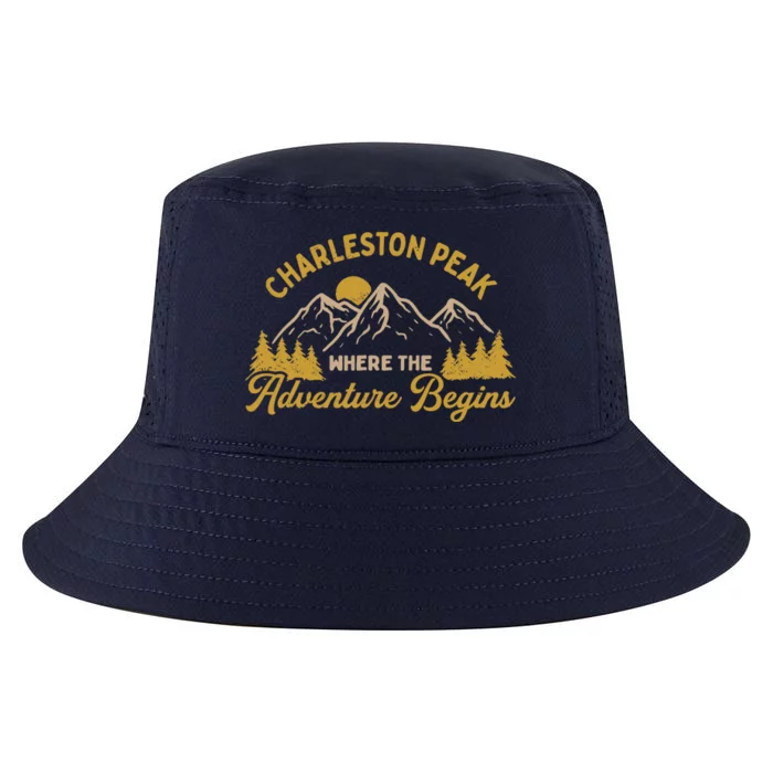 Where The Adventure Begins Charleston Peak Hiking Nevada Cool Comfort Performance Bucket Hat