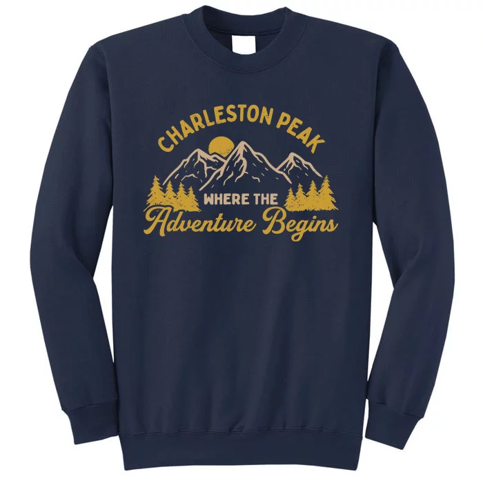 Where The Adventure Begins Charleston Peak Hiking Nevada Sweatshirt