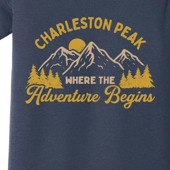 Where The Adventure Begins Charleston Peak Hiking Nevada Baby Bodysuit