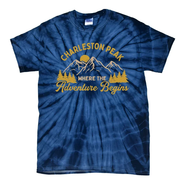 Where The Adventure Begins Charleston Peak Hiking Nevada Tie-Dye T-Shirt