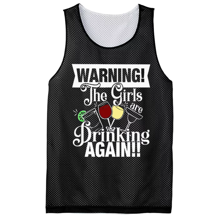 Warning The Are Drinking Again Mesh Reversible Basketball Jersey Tank