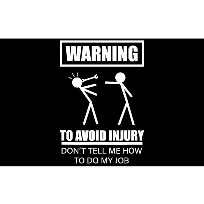 Warning To Avoid Injury Funny Artisan Repair Mechanic Gift Bumper Sticker