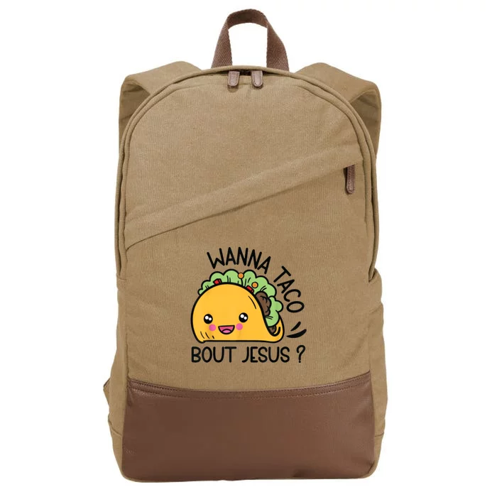 Wanna Taco Bout Jesus Cotton Canvas Backpack