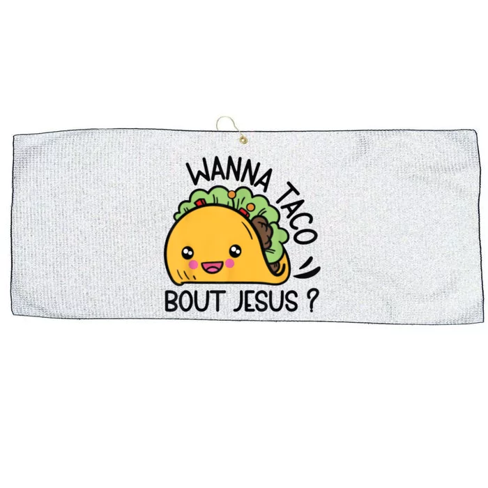 Wanna Taco Bout Jesus Large Microfiber Waffle Golf Towel