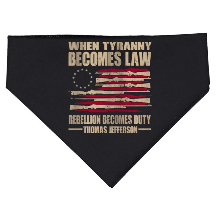 When Tyranny Becomes Law Rebellion Becomes Duty USA-Made Doggie Bandana