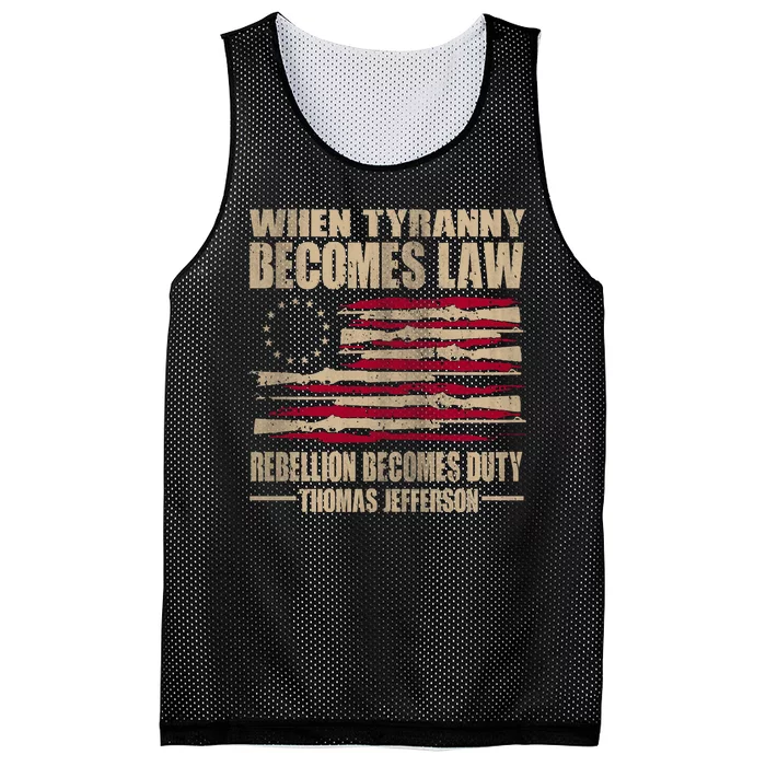 When Tyranny Becomes Law Rebellion Becomes Duty Mesh Reversible Basketball Jersey Tank