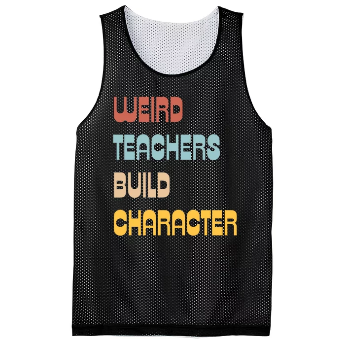 Weird Teachers Build Character Mesh Reversible Basketball Jersey Tank