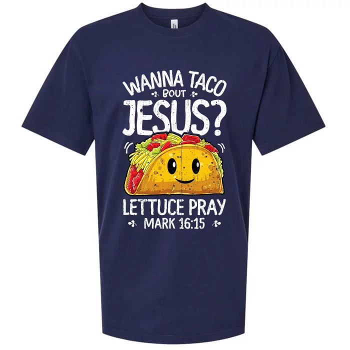 Wanna Taco Bout Jesus Cinco De Mayo Christian Sueded Cloud Jersey T-Shirt