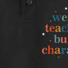 Weird Teachers Build Character Dry Zone Grid Performance Polo