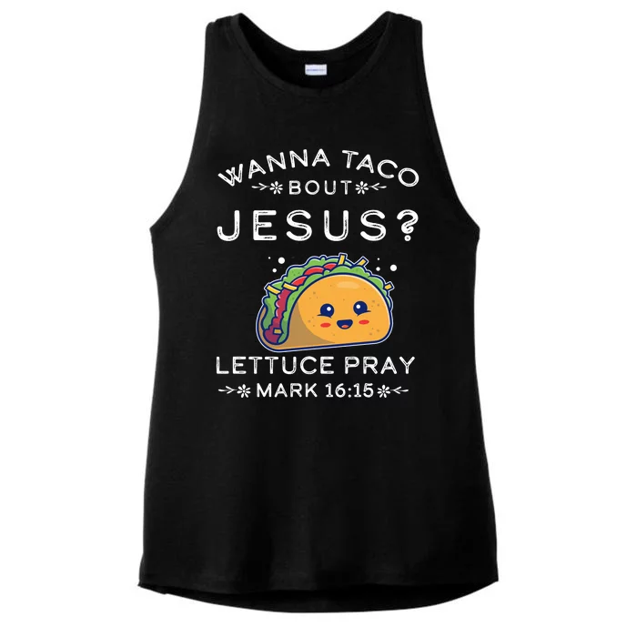 Wanna Taco Bout Jesus Cinco De Mayo Christian TShirt Ladies Tri-Blend Wicking Tank