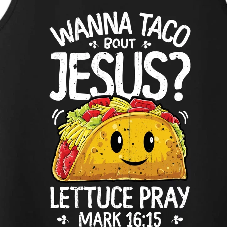 Wanna Taco Bout Jesus Cinco De Mayo Women Men Christian Performance Tank