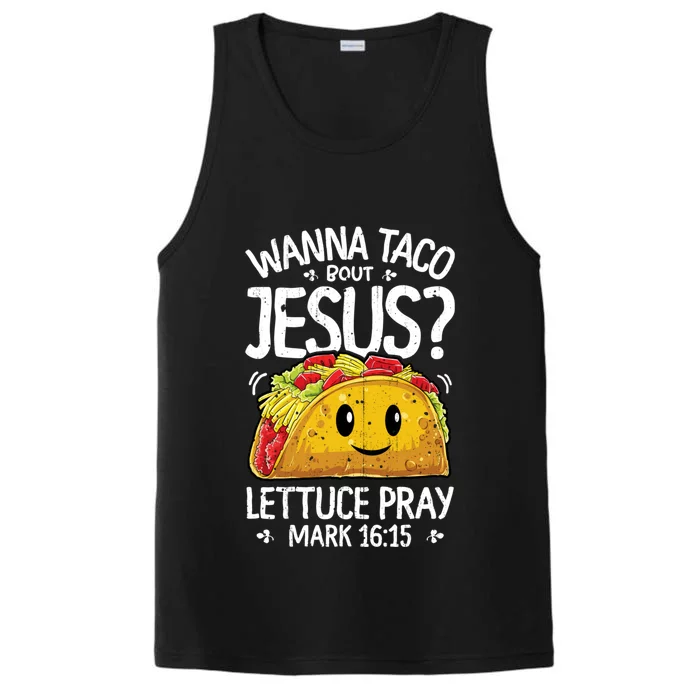 Wanna Taco Bout Jesus Cinco De Mayo Women Men Christian Performance Tank