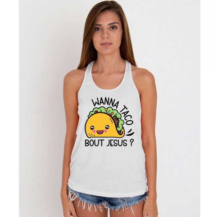 Wanna Taco Bout Jesus Women's Knotted Racerback Tank