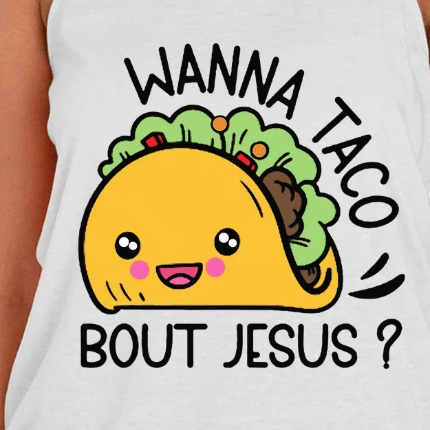 Wanna Taco Bout Jesus Women's Knotted Racerback Tank