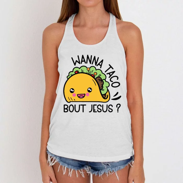 Wanna Taco Bout Jesus Women's Knotted Racerback Tank