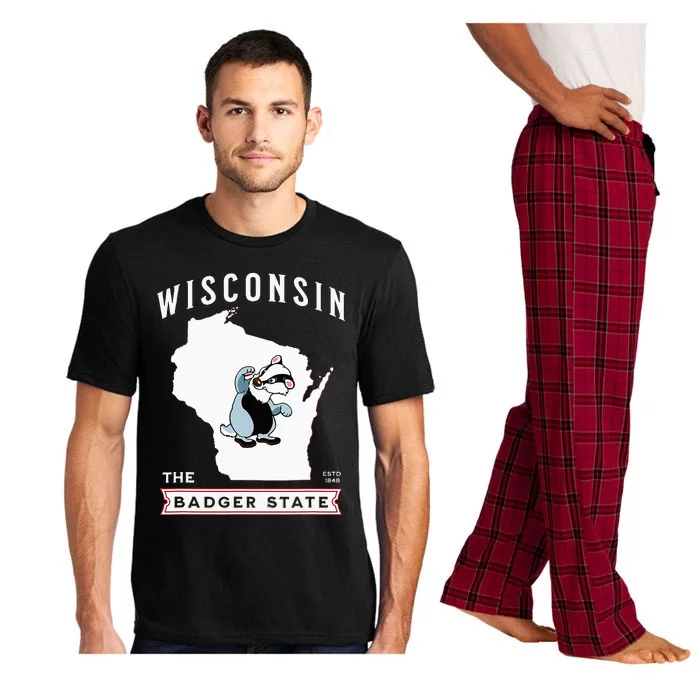 Wisconsin The Badger State Established 1848 Pajama Set