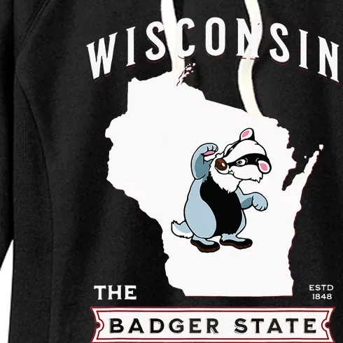 Wisconsin The Badger State Established 1848 Women's Fleece Hoodie