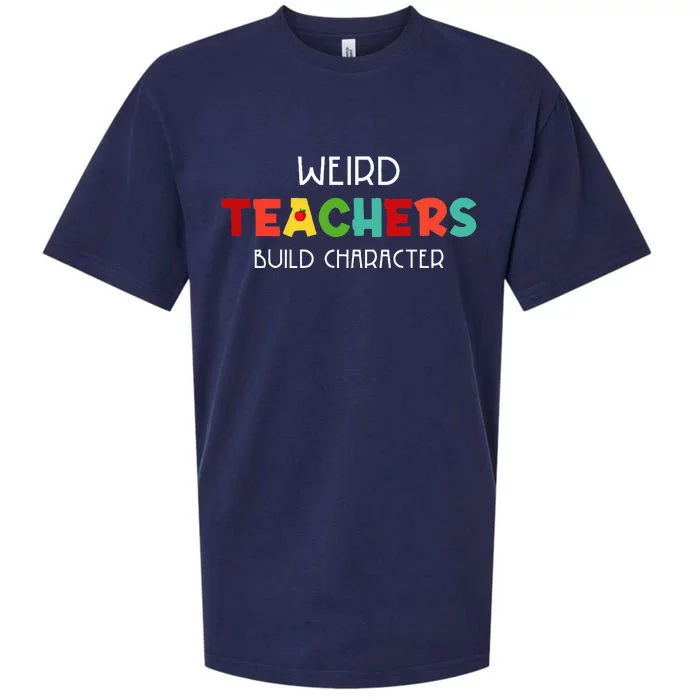 Weird Teachers Build Character Sueded Cloud Jersey T-Shirt