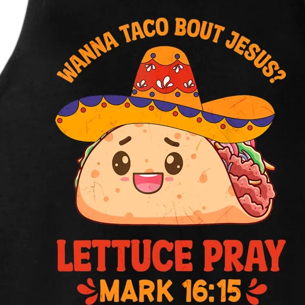 Wanna Taco Bout Jesus Cinco De Mayo Christian Ladies Tri-Blend Wicking Tank