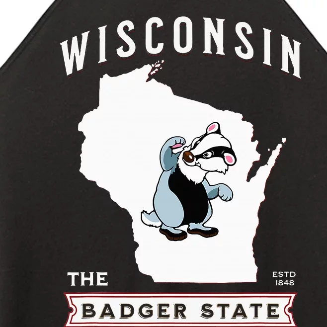 Wisconsin The Badger State Established 1848 Women’s Perfect Tri Rocker Tank