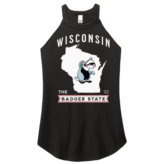 Wisconsin The Badger State Established 1848 Women’s Perfect Tri Rocker Tank