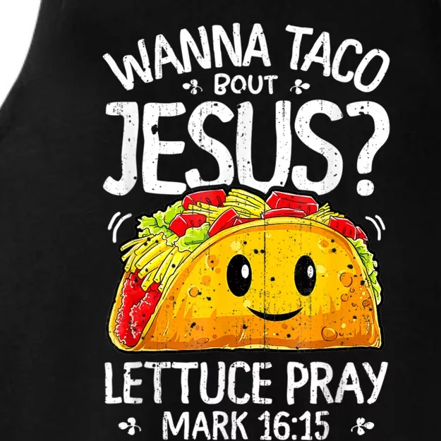 Wanna Taco Bout Jesus Cinco De Mayo Let's Fiesta 2022 Ladies Tri-Blend Wicking Tank