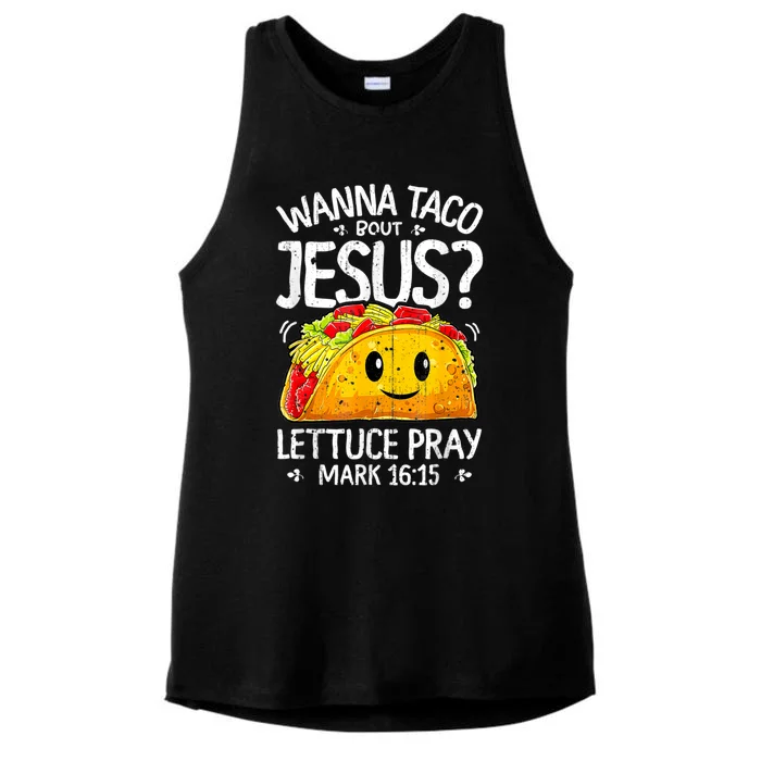 Wanna Taco Bout Jesus Cinco De Mayo Let's Fiesta 2022 Ladies Tri-Blend Wicking Tank