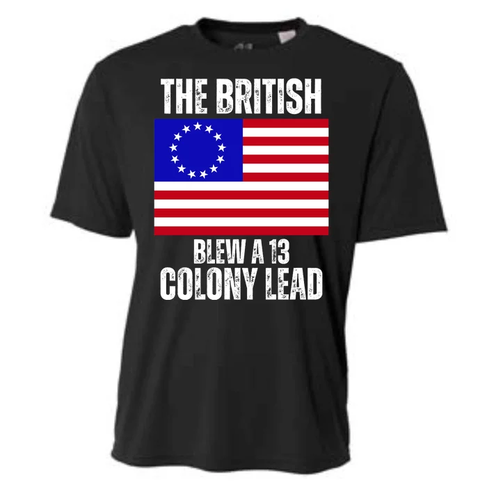 Withe The British Blew A 13 Colony Lead Cooling Performance Crew T-Shirt