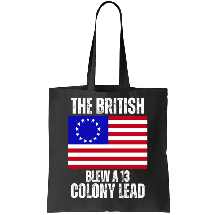 Withe The British Blew A 13 Colony Lead Tote Bag