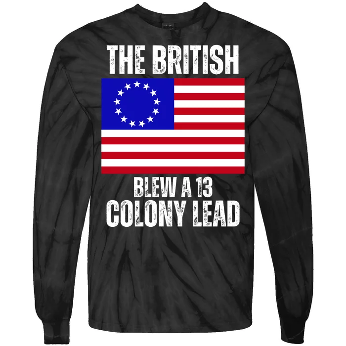 Withe The British Blew A 13 Colony Lead Tie-Dye Long Sleeve Shirt