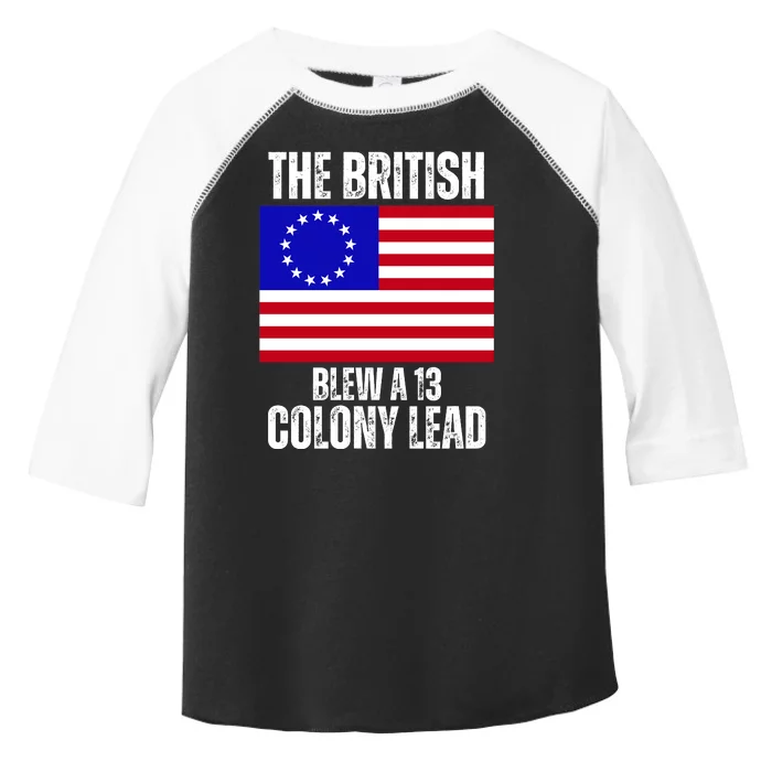 Withe The British Blew A 13 Colony Lead Toddler Fine Jersey T-Shirt