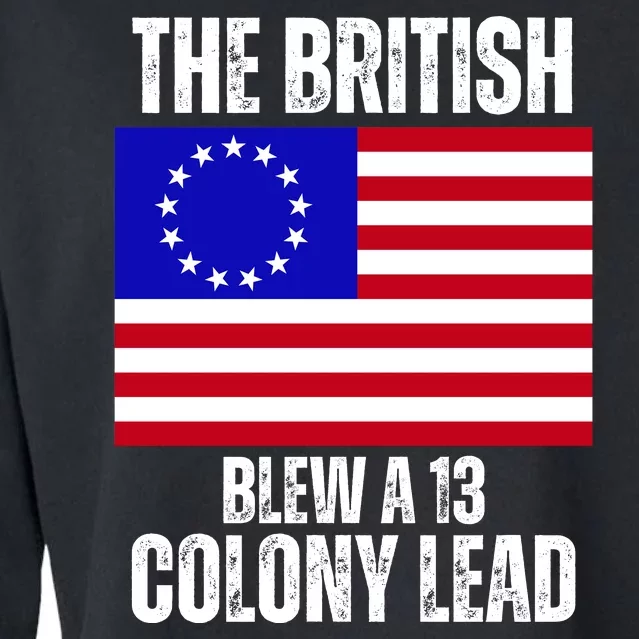 Withe The British Blew A 13 Colony Lead Cropped Pullover Crew