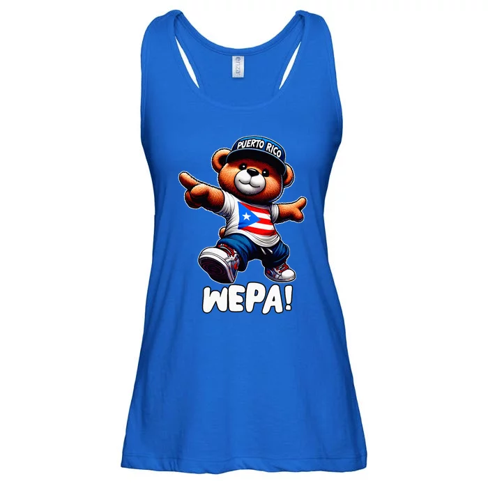 Wepa Teddy Bear Puerto Rico Flag Boricua Puerto Rican Ladies Essential Flowy Tank