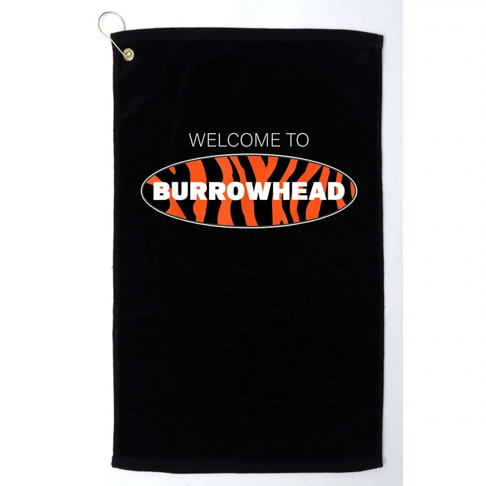 Welcome To Burrowhead Cincy Cincinnati Football Platinum Collection Golf Towel