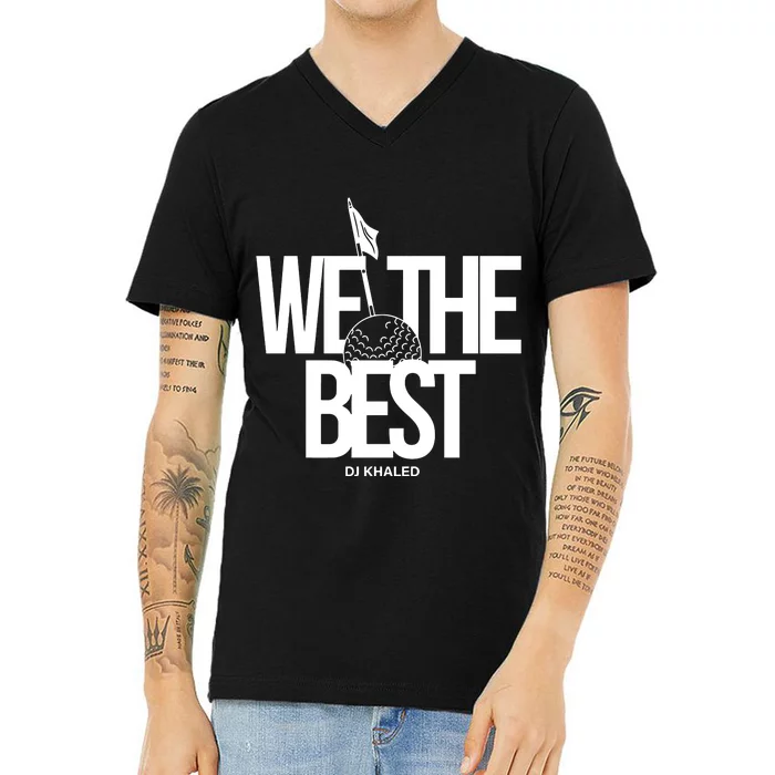 We The Best Red Golf Ball V-Neck T-Shirt