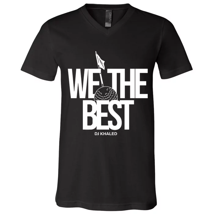 We The Best Red Golf Ball V-Neck T-Shirt