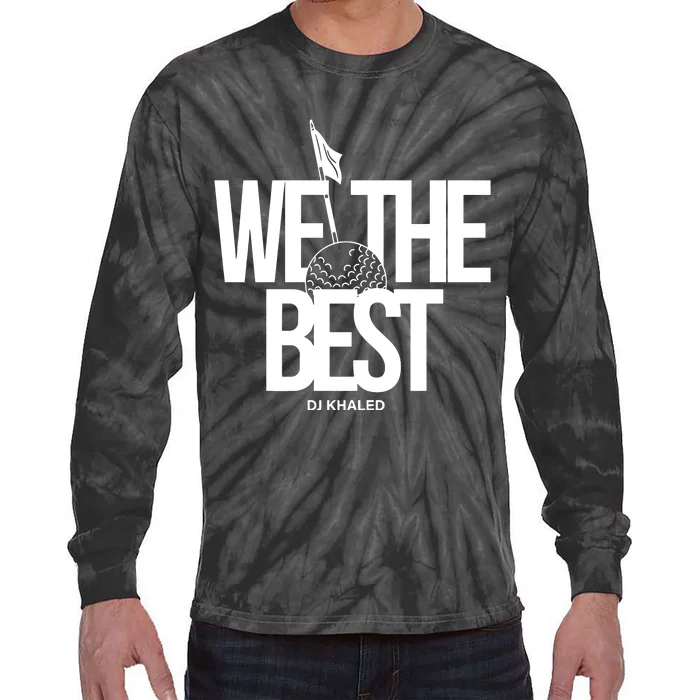 We The Best Red Golf Ball Tie-Dye Long Sleeve Shirt