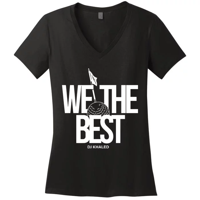 We The Best Red Golf Ball Women's V-Neck T-Shirt