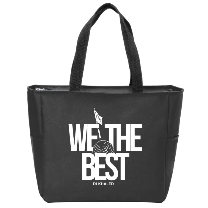 We The Best Red Golf Ball Zip Tote Bag