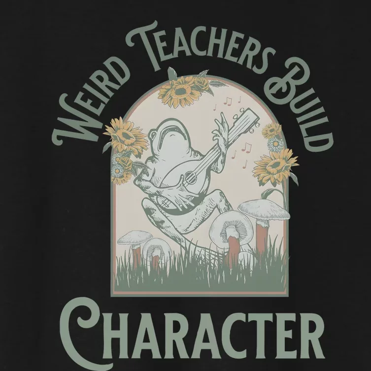 Weird Teachers Build Character Science Teacher Women's Crop Top Tee