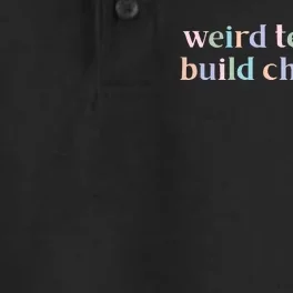 Weird Teachers Build Character Funny Dry Zone Grid Performance Polo