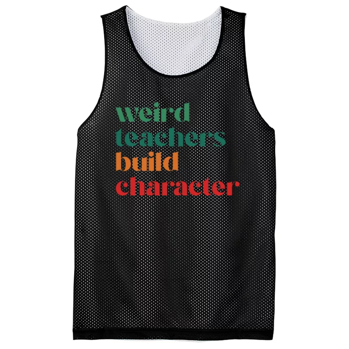 Weird Teachers Build Character Mesh Reversible Basketball Jersey Tank