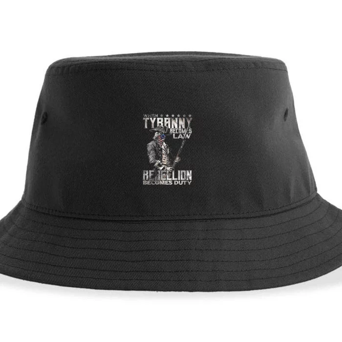 When Tyranny Becomes Law Rebellion Becomes Duty (On Back) Sustainable Bucket Hat