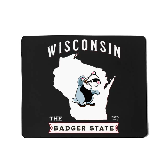 Wisconsin The Badger State Established 1848 Mousepad