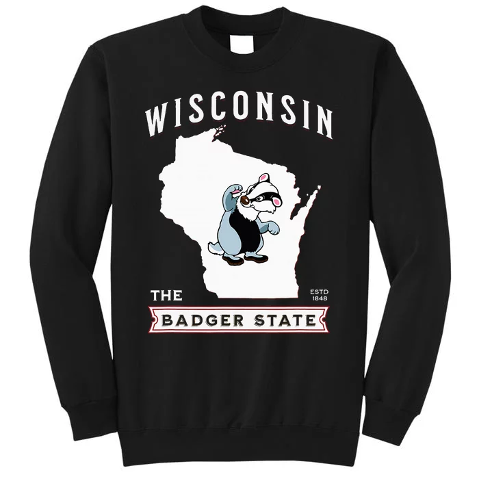 Wisconsin The Badger State Established 1848 Tall Sweatshirt