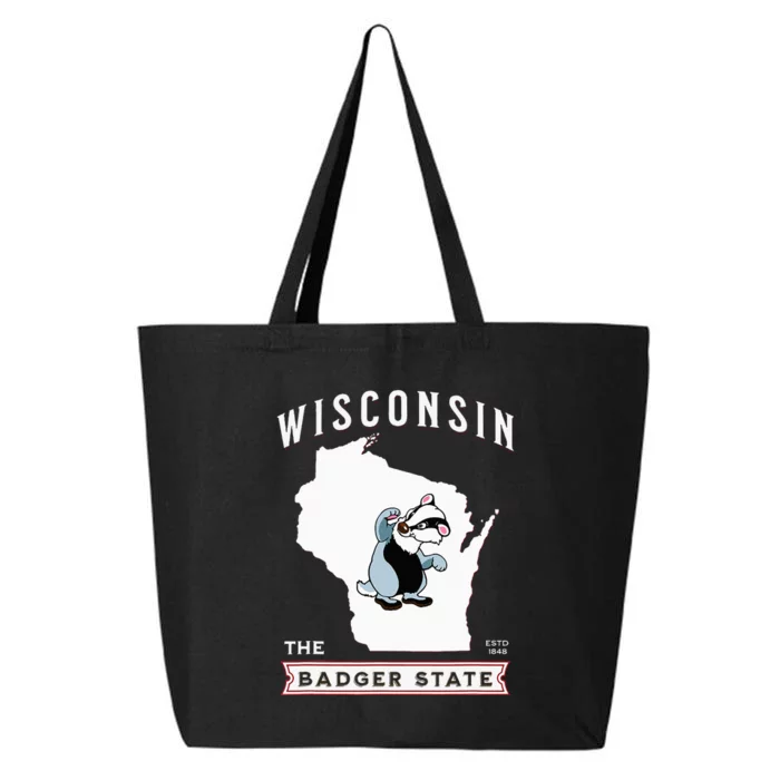 Wisconsin The Badger State Established 1848 25L Jumbo Tote