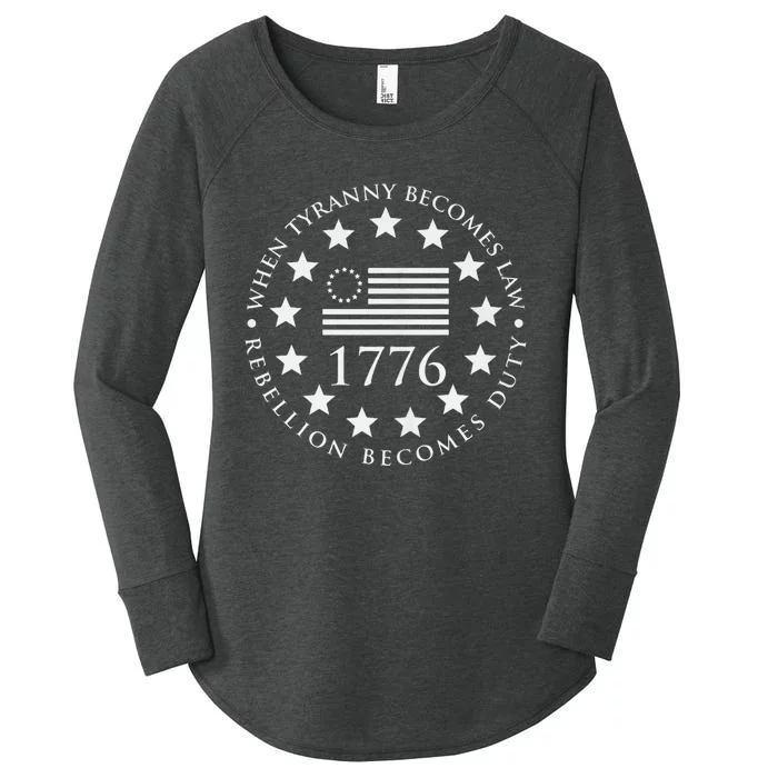 When tyranny becomes law rebellion becomes duty Women's Perfect Tri Tunic Long Sleeve Shirt