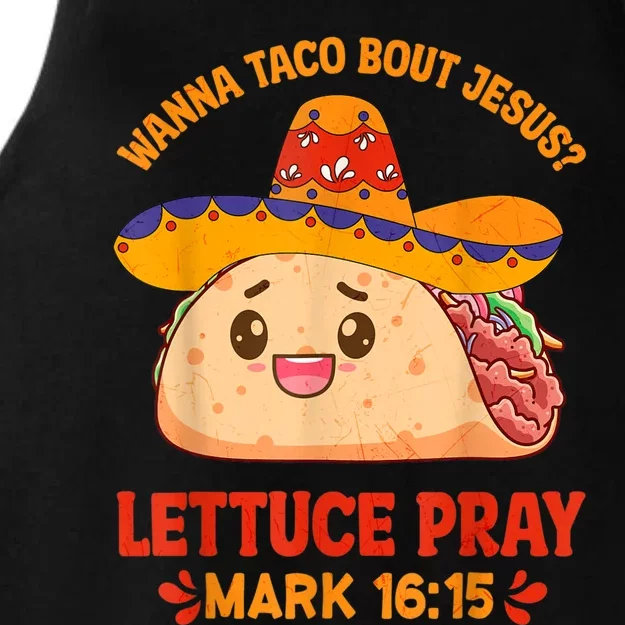 Wanna Taco Bout Jesus Cinco De Mayo Women Men Christian Ladies Tri-Blend Wicking Tank