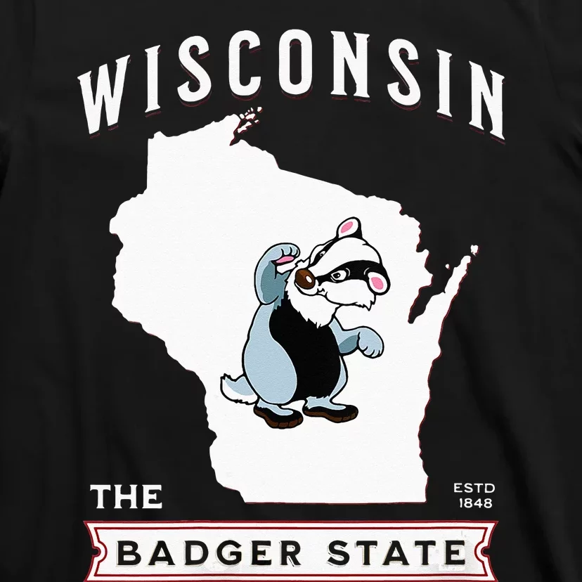 Wisconsin The Badger State Established 1848 T-Shirt